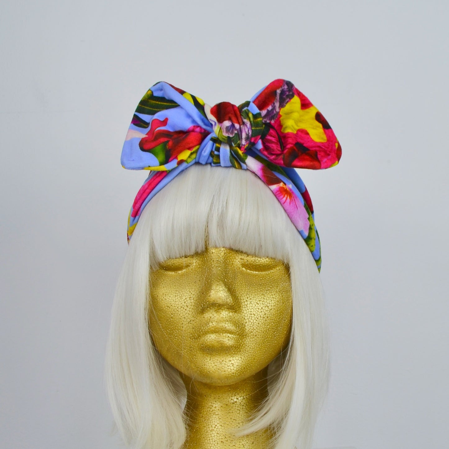 Snakes & Flowers - Velvet Headwrap - Lilac